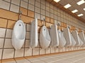 Public restroom with urinals