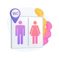 Public restrooms vector concept metaphor