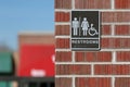 Public restrooms sign Royalty Free Stock Photo