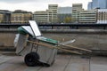 Public rubbish cart in London