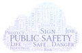 Public Safety word cloud. Royalty Free Stock Photo