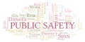 Public Safety word cloud. Royalty Free Stock Photo