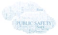 Public Safety word cloud. Royalty Free Stock Photo