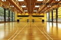 Public school, interior gym Royalty Free Stock Photo
