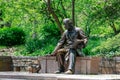 Public sculpture of Hans Christian Andersen in the Central Park, NYC