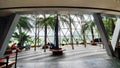 Public Seating Area Inside Of Jewel Changi Airport, Singapore. Royalty Free Stock Photo