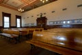 Public Seating in a Courtroom in the Polk County Courthouse, Dallas, Oregon