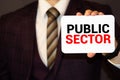 Public sector text concept isolated over white background Royalty Free Stock Photo