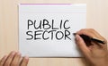 Public sector text concept  over white background Royalty Free Stock Photo