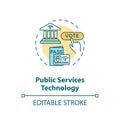 Public service technology concept icon