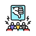 public shaming color icon vector illustration