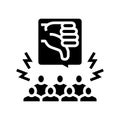 public shaming glyph icon vector illustration