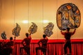 Public Show Grand shadow play, Ratchaburi, Thailand Royalty Free Stock Photo