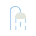 Public shower option flat color ui icon