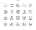 Public signs Well-crafted Pixel Perfect Vector Thin Line Icons 30 2x Grid for Web Graphics and Apps