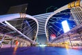 Public sky walk at Chong Nonsi sky train station, Bangkok, Thail