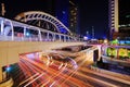 Public sky walk and traffic at Chong Nonsi sky train station, Ba