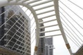 Public skywalk at bangkok downtown square Royalty Free Stock Photo
