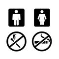 Public spaces signals vector format icon set Royalty Free Stock Photo