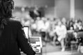 Public speaker giving talk at Business Event. Royalty Free Stock Photo