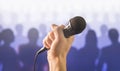 Public speaking and giving speech concept. Royalty Free Stock Photo
