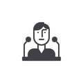 Public speech icon vector Royalty Free Stock Photo