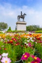 Public square of Equestrian Statue of King Rama V King Chulalongkorn in Bangkok