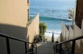 Public stairway to beach at Woods Cove Beach in Laguna Beach, California. Royalty Free Stock Photo