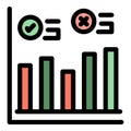 Public survey icon vector flat