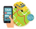 Public taxi online service, mobile application.