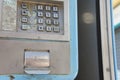 Public telephone booth keypad Royalty Free Stock Photo
