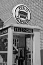 A Public Telephone Booth in Lanesboro, Minnesota Royalty Free Stock Photo