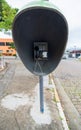 Public telephone in Suzano close to the fire department Royalty Free Stock Photo