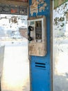 Public telephones dirty in Bangkok, Thailand.