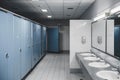 Public toilet and Bathroom interior with wash basin and toilet r Royalty Free Stock Photo