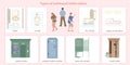 Public Toilet Flat Infographic