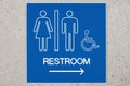 Public toilet sign Royalty Free Stock Photo