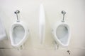 Public toilet urinals Royalty Free Stock Photo