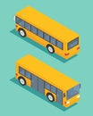 Public transport bus. Transportation icon. Flat design vector illustration.