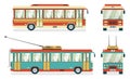 Public Transport Bus Trolleybus 4 Icons