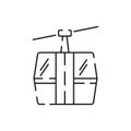 Public transport cable car line icon. Traffic symbol. Included as Garage, Valet servant and travel