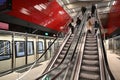 Escalator in a Copenhagen metro station