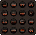 Public transport icons set Royalty Free Stock Photo