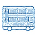 Public Transport Double-decker Bus doodle icon hand drawn illustration Royalty Free Stock Photo