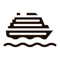 Public Transport Ferry Vector Sign Icon