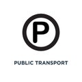 public transport icons. taxi icon. train concept symbol design