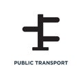 public transport icons. taxi icon. train concept symbol design