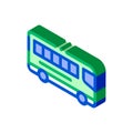 Public Transport Inter-city Bus isometric icon vector illustration Royalty Free Stock Photo