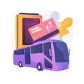 Public transport travel pass card abstract concept vector illustration.