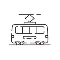 Public transport Trolleybus, tram or bus line icon. Traffic symbol. Included as Garage, Valet servant and travel Royalty Free Stock Photo